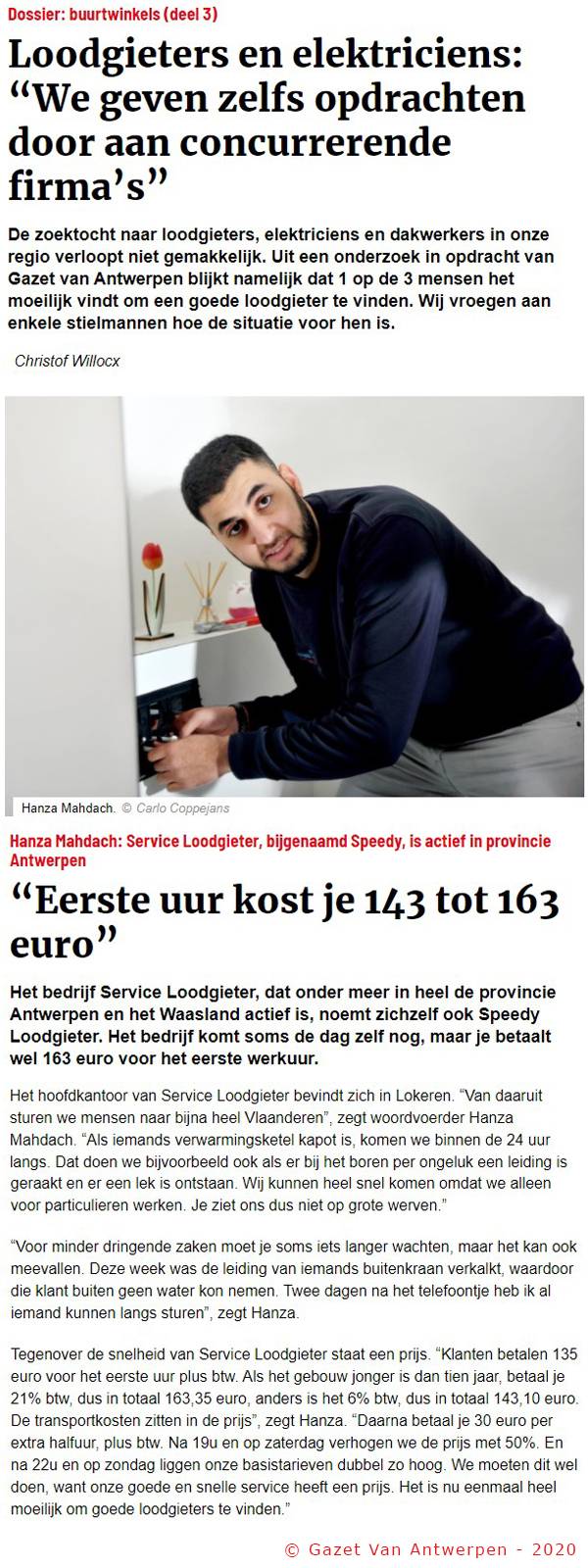 Loodgieterwerk uitgevoerd door Service Loodgieter